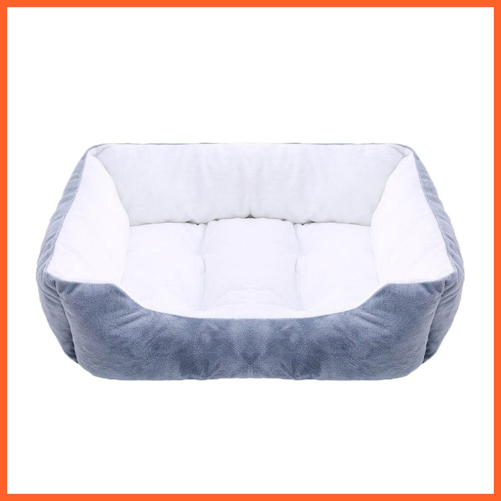 whatagift.com.au cat dog bed 14 / XS(43X34X12CM) Square Plush Bed for Dog Cat Pet | Medium Small Dog Cushion Sofa Bed