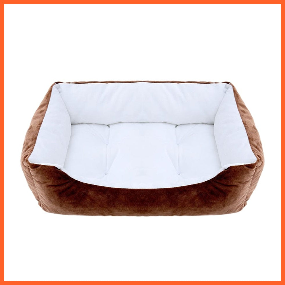 whatagift.com.au cat dog bed 15 / XS(43X34X12CM) Square Plush Bed for Dog Cat Pet | Medium Small Dog Cushion Sofa Bed