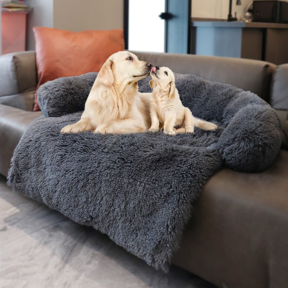 Large Dog Bed Cover Protector Warm Calming Plush - BestBuddyStore