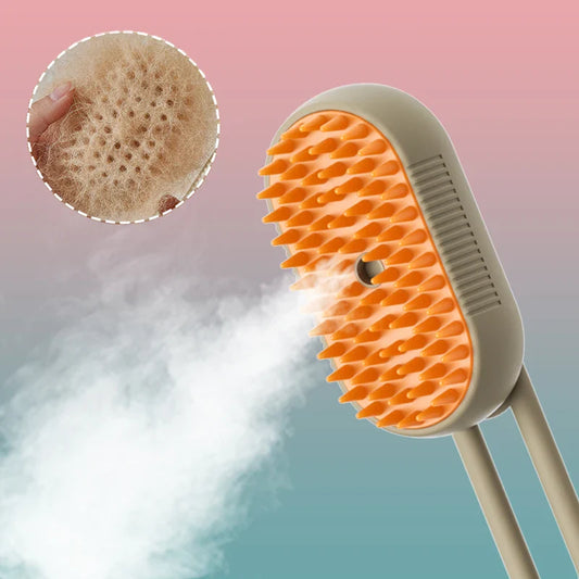 Haustier™ 3-in-1 Steamy Spray Grooming Brush (USB Rechargeable) Groom. Clean. Bond. All in One.