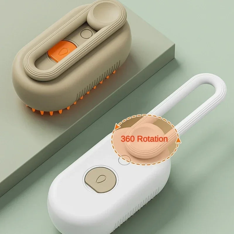 Haustier™ 3-in-1 Steamy Spray Grooming Brush (USB Rechargeable) Groom. Clean. Bond. All in One.