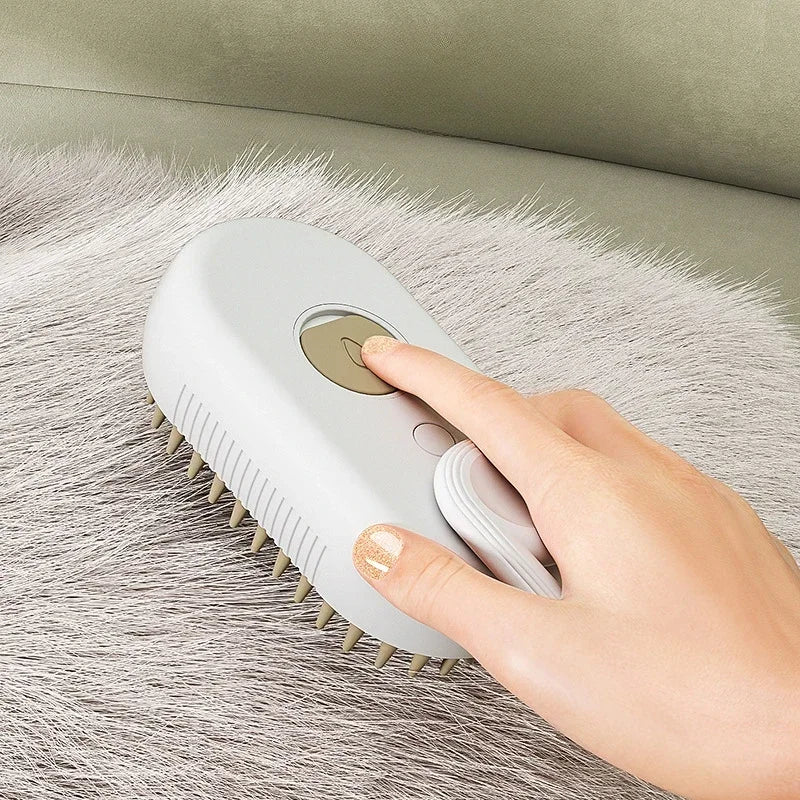 Haustier™ 3-in-1 Steamy Spray Grooming Brush (USB Rechargeable) Groom. Clean. Bond. All in One.