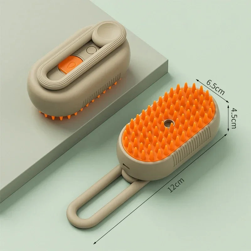 Haustier™ 3-in-1 Steamy Spray Grooming Brush (USB Rechargeable) Groom. Clean. Bond. All in One.