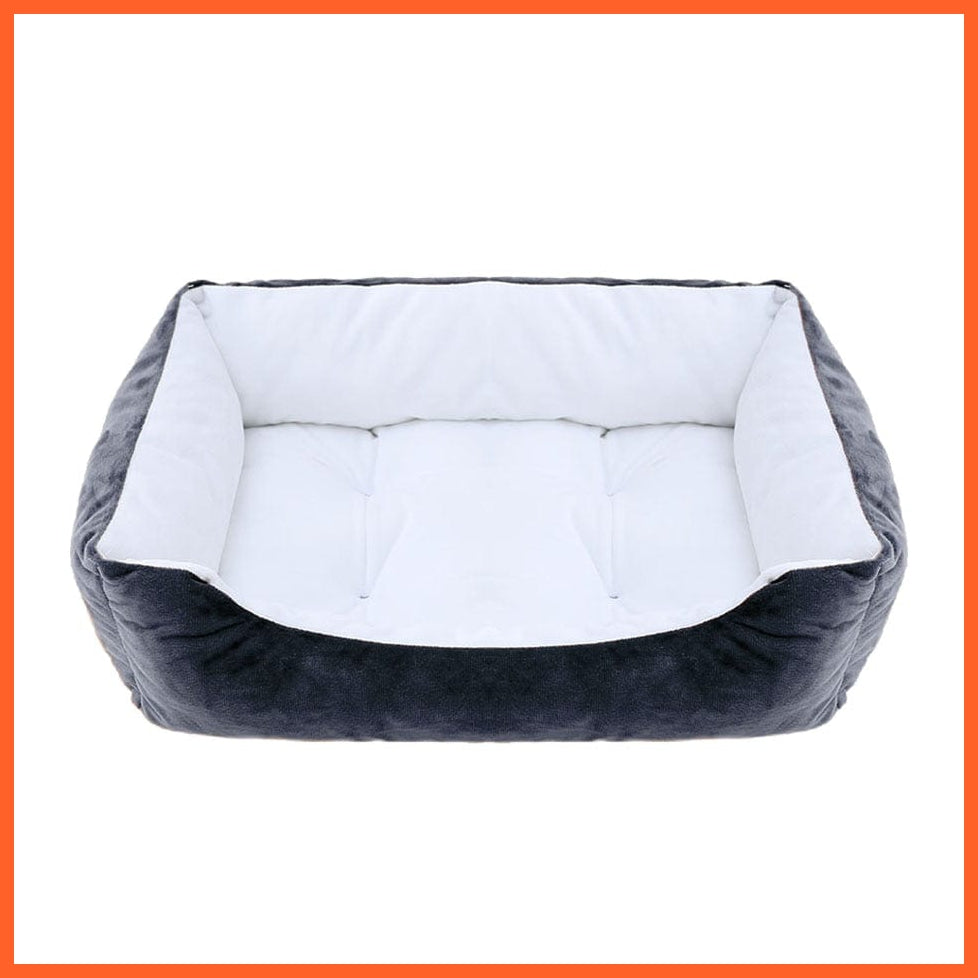 whatagift.com.au cat dog bed 16 / XS(43X34X12CM) Square Plush Bed for Dog Cat Pet | Medium Small Dog Cushion Sofa Bed