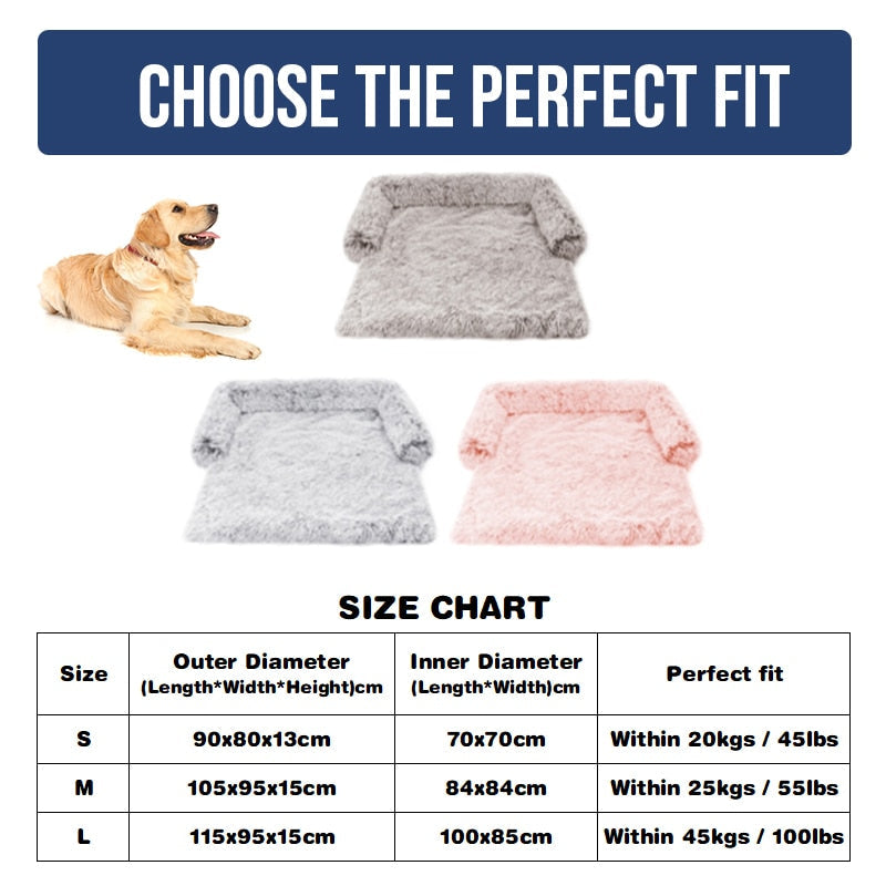 Large Dog Bed Cover Protector Warm Calming Plush - BestBuddyStore