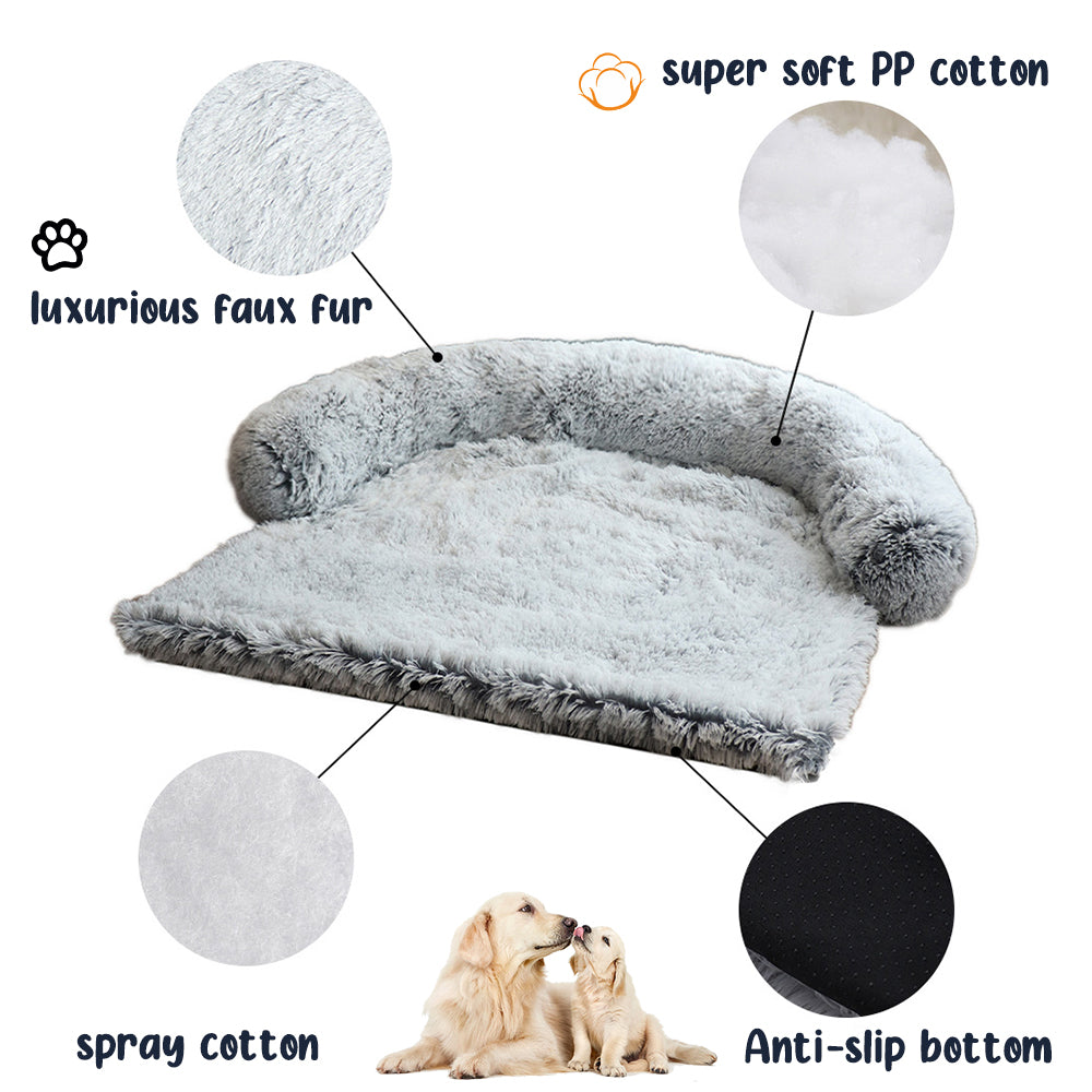 Large Dog Bed Cover Protector Warm Calming Plush - BestBuddyStore