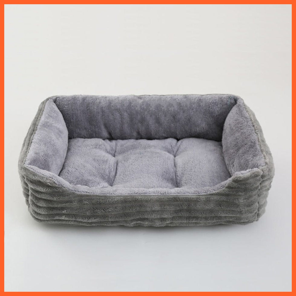 whatagift.com.au Square Plush Bed for Dog Cat Pet | Medium Small Dog Cushion Sofa Bed