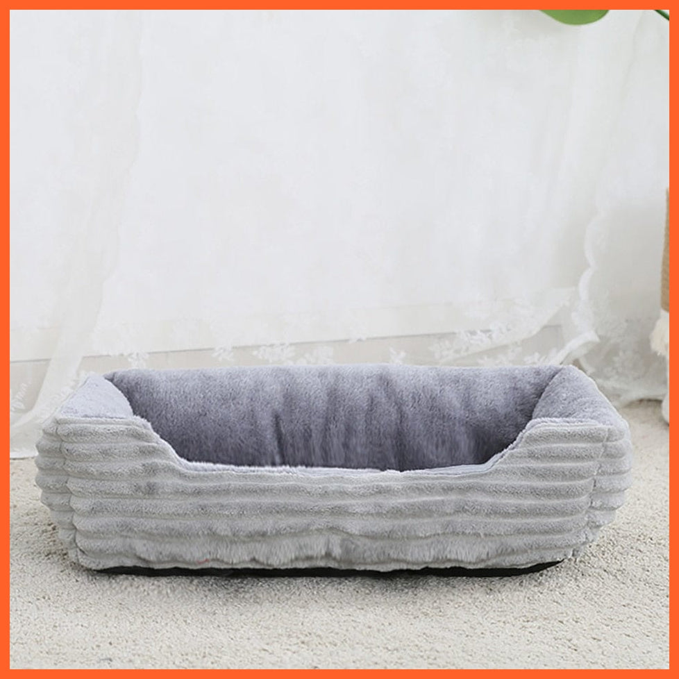 whatagift.com.au Square Plush Bed for Dog Cat Pet | Medium Small Dog Cushion Sofa Bed