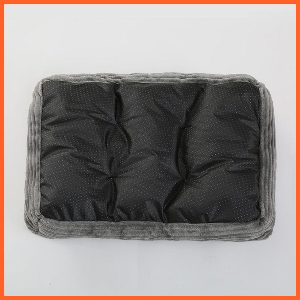 whatagift.com.au Square Plush Bed for Dog Cat Pet | Medium Small Dog Cushion Sofa Bed