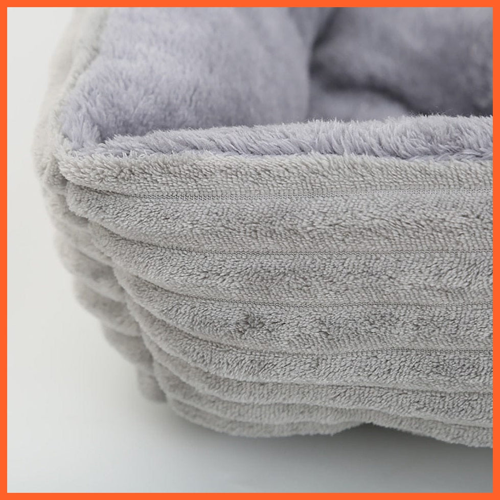 whatagift.com.au Square Plush Bed for Dog Cat Pet | Medium Small Dog Cushion Sofa Bed